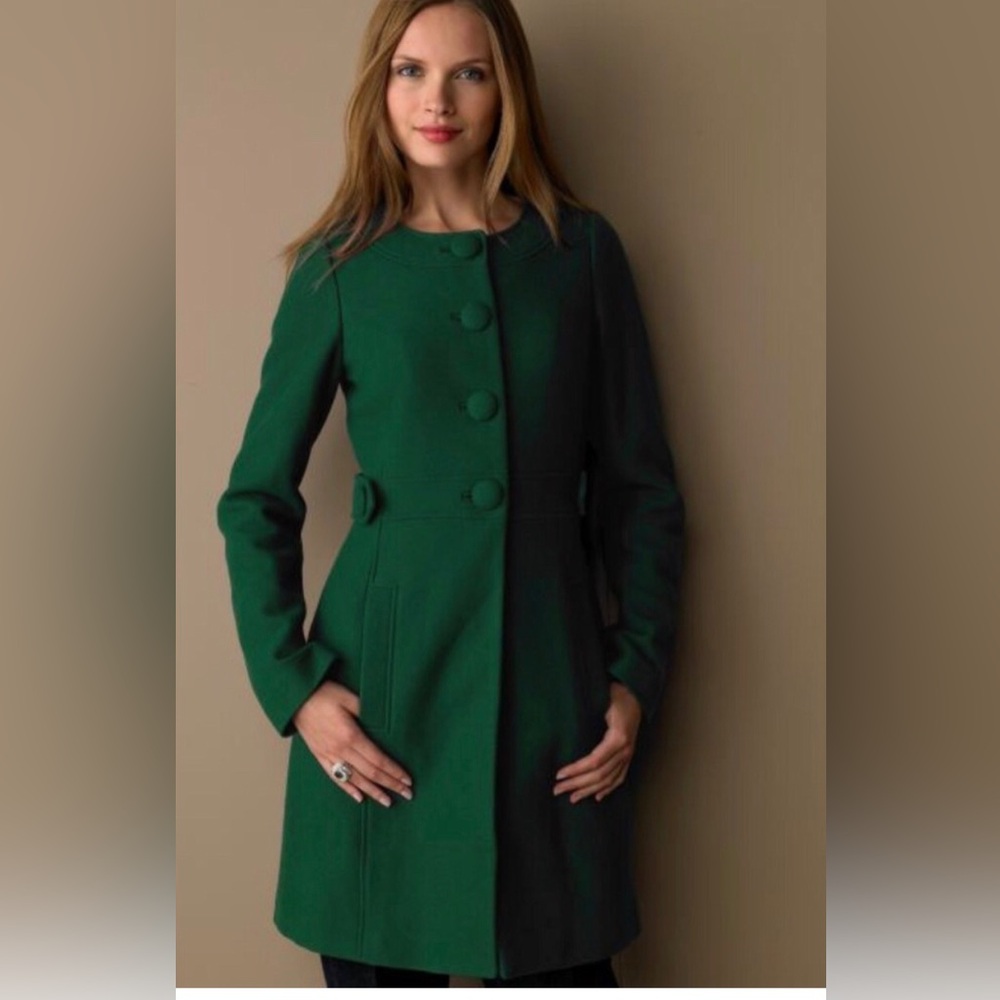 Banana Republic Green Women's Tailored Coat Size M
